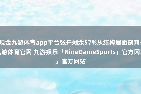 现金九游体育app平台张开剩余57%从结构层面剖判-九游体育官网 九游娱乐「NineGameSports」官方网站